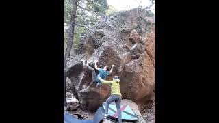 Video thumbnail of What's His Face, V10. Flatirons
