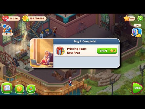 New Area - The Printing Room Day 2 - Homescapes - Mountain Estate Gameplay (#26)