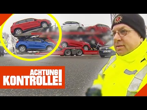 Wahnsinn! LKW hat 2 Autos zu viel geladen! | Achtung Kontrolle | Kabel Eins