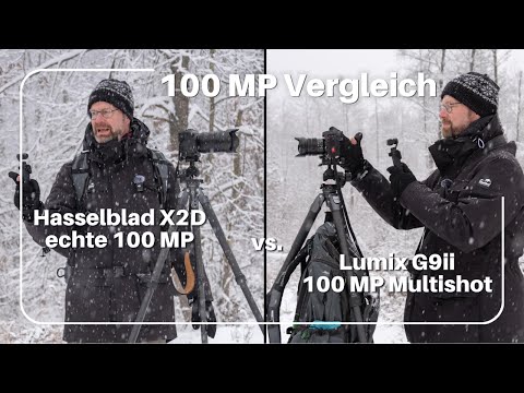 Hasselblad X2D echte 100 MP vs Lumix G9ii 100 MP Multishot