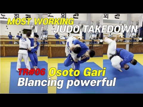 #06 Osoto gari (Large Outer Reap) foot technique #judo #jiujitsu  #유도 #밭다리후리기