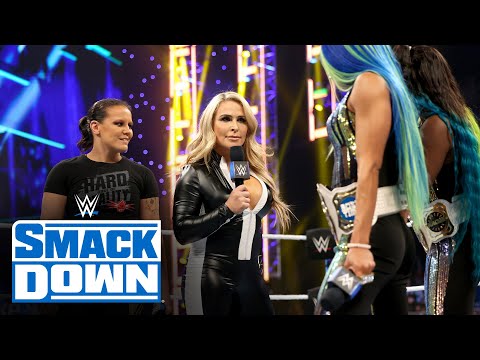 Natalya & Baszler step to Women’s Tag Team Champions Banks & Naomi: SmackDown, April 22, 2022