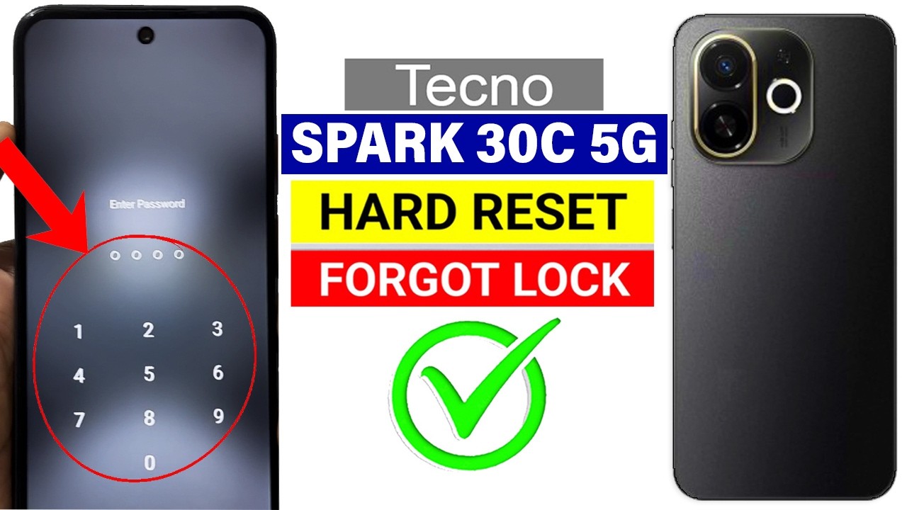 Tecno SPARK 30C 5G - Hard Reset - Unlock Pattern Pin Password - Factory Reset