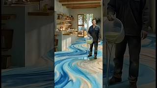 Reforma de Cozinha com Resina e Areia Natural  #decoration #homedecor #shorts