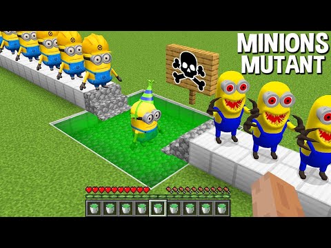Scooby Craft - What if YOU CREATE MUTANT MINIONS in Minecraft ? USING A RADIATION and POSION LIQUID
