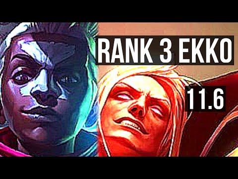 EKKO vs VLADIMIR (MID) | Rank 3 Ekko, 3.8M mastery, 1800+ games, Legendary | BR Challenger | v11.6