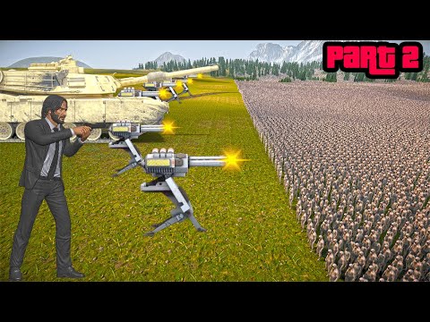 John Wick Saving The City From Huge Zombie Army | PART 2 | Ultimate Epic Battle Simulator 2