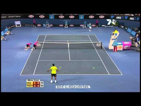 Australian Open 2010 Halve Finale - Roger Federer vs Jo-Wilfried Tsonga