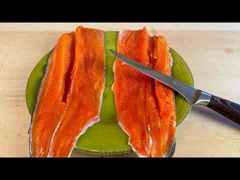 Quickest Easiest Way To Clean Trout / Salmon 100% BONELESS