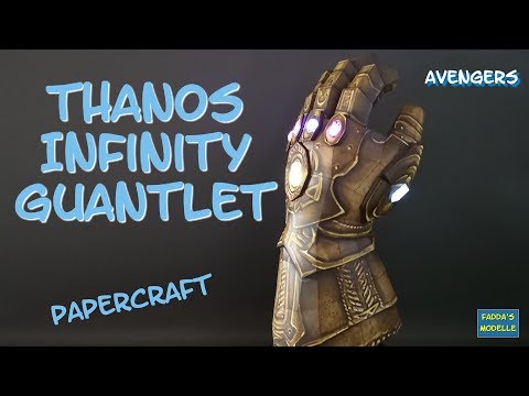 Thanos Infinity Handschuh/Guantlet leuchtende Steine/glowing stones- #papercraft #avengers #thanos