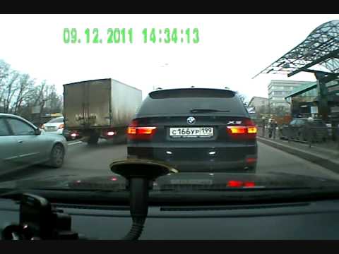 черная коза лихо по Москве летала бмв х5.wmv