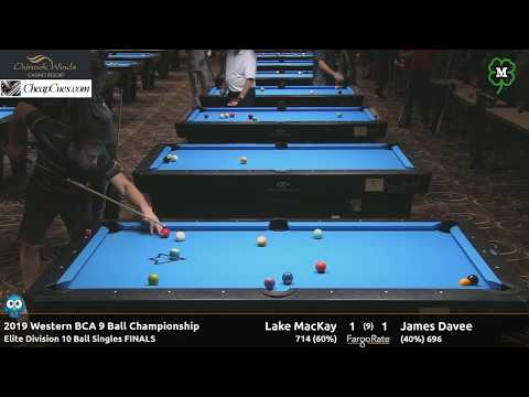 James Davee vs Lake MacKay - Elite 10-Ball Singles Finals - 2019 Western BCA 9-Ball Championship