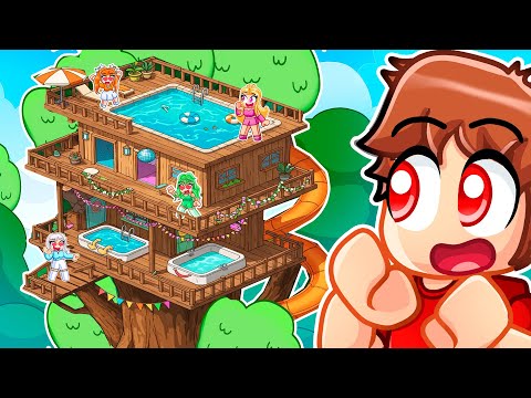 Spending $100,000 For The BEST Tree House MANSION In Roblox With MY CRAZY FAN GIRLS...