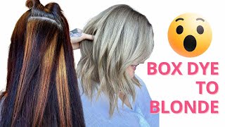 How To Remove Black Hair Color without a ton of Damage - BLACK TO BLONDE #HAIRTUTORIAL