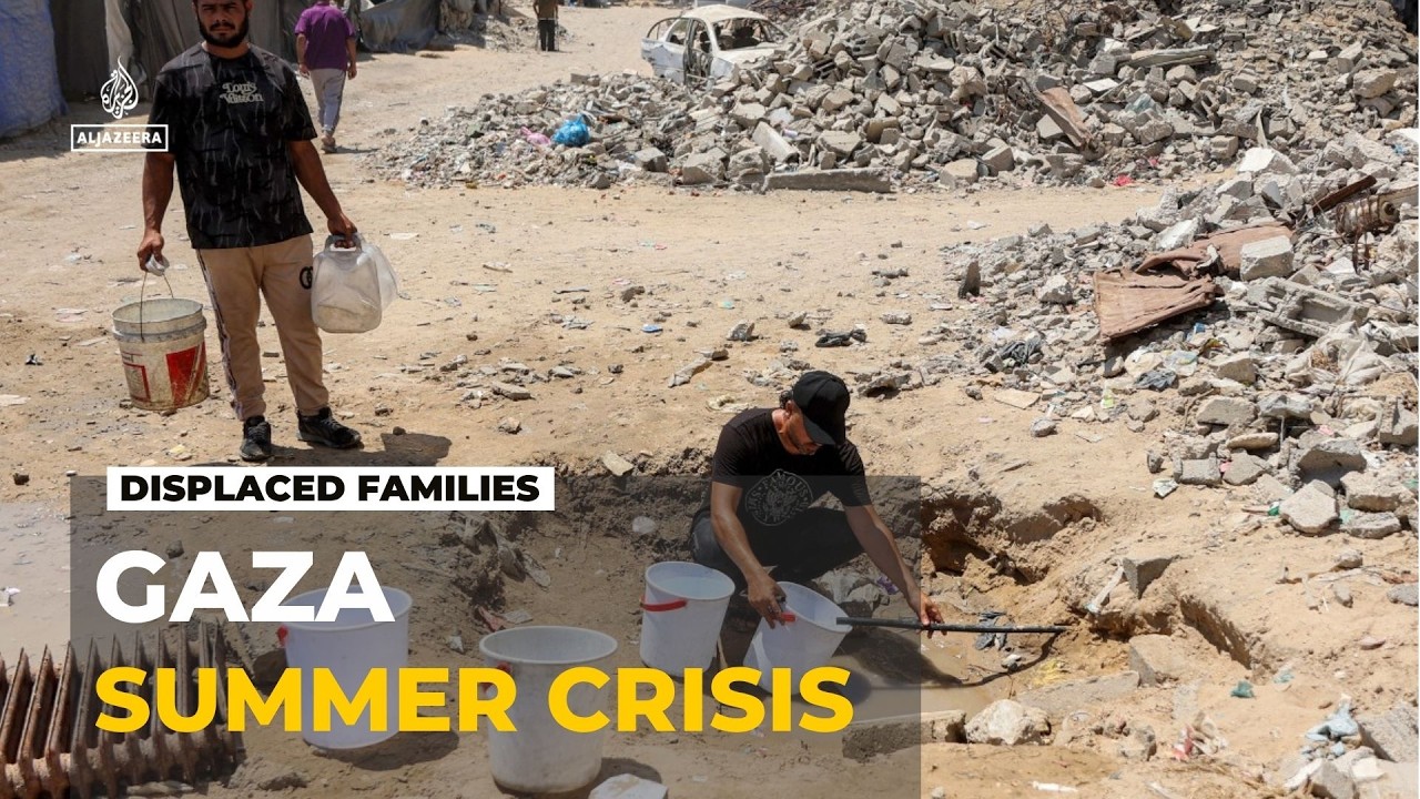 Video | Gaza heat worsens displacement crisis: Palestinian families lack access to water and shelter