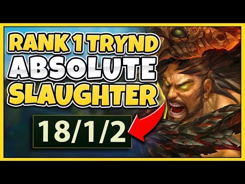 *EDUCATIONAL* RANK 1 TRYNDAMERE INSANE LOW ELO CARRY (1V9) - League of Legends