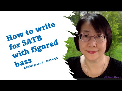 How to write for 4-part voices (SATB) with figured bass given? (ABRSM grade 6 music theory-2021A-Q2)