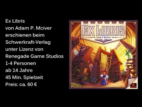 Ex Libris vom Schwerkraft-Verlag - Review inkl. Let´s Play - Die Brettspieltester