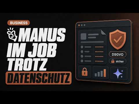 Video Thumbnail: KI-Agenten im Unternehmen trotz Datenschutz? So setzt du Manus beruflich sicher und produktiv ein