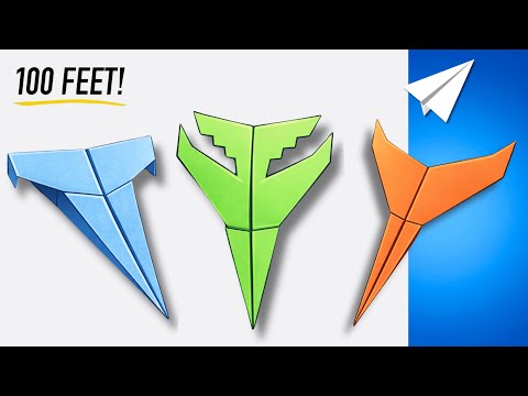 3 Best Paper Airplanes That Fly 100 Feet ✈️ | Easy & Long Distance