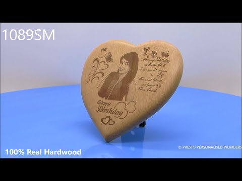 1089SM Heart Wooden Plaque
