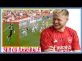 Arsenal fans shout 'sub on Ramsdale' as David Raya almost gifts Man City three goals
