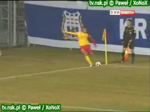 tv.nsk.pl 2011-11-19 OKS 1945 Olsztyn - Znicz Pruszków 1-0 (1-0) bramka relacja