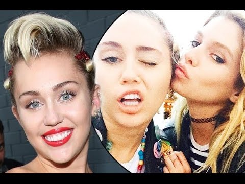 Miley Cyrus Kisses Victoria's Secret Model Stella Maxwell