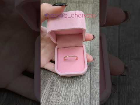 Подарок девушке кольцо "Узкая дорожка цирконов" ювелирный сплав медзолото в бархатном футляре - фото 1 - id-p1849949533