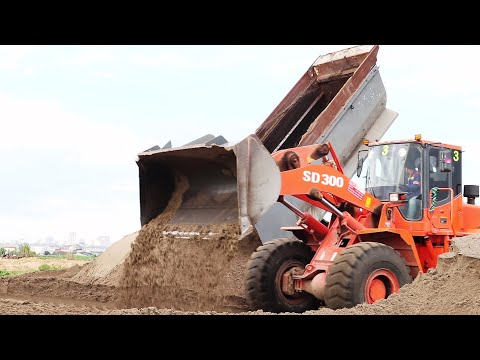 Amazing Dump Truck Operator and unloading  Dirt Working /Dump Truck Stuck