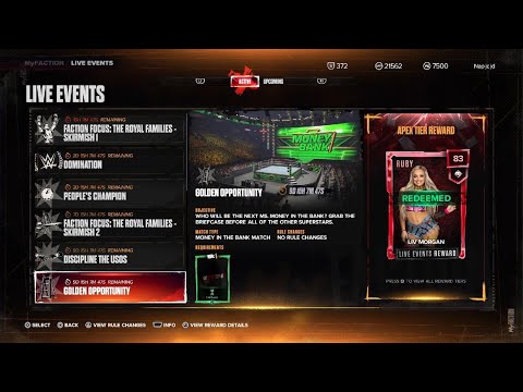 WWE 2K24 Golden Opportunity MyFACTION Live Event All Rewards