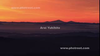 夏の奥羽山脈の夜明け