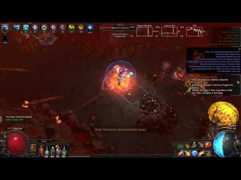 Path Of Exile - Fireball/Incinerate Assassin running some maps (3.8)