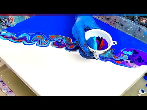 COLOR SPLIT Funnel Pour - WOW! Easy Cells bor Beginners | Fluid Painting | Abstract Art