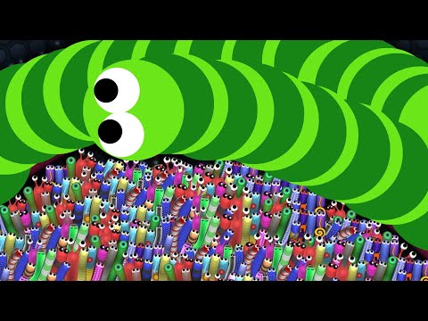 Slither.io 1 Tiny Troll Snake vs Giant Snakes Epic Slitherio Gameplay!