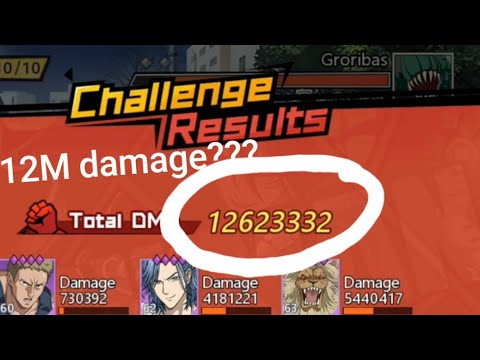 Groribas 12M Damage, Club Challange Boss line up Showcase - One Punch Man : The Strongest Man