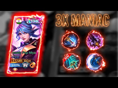 3x Maniac with new BROKEN Item+ Speed Build , Unstoppable Miya 1 HIT BUILD 2024 Epic Fun Moments