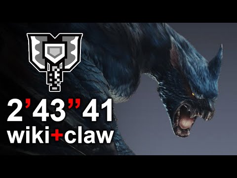 [MHWIB] Nargacuga charge blade solo 2' 43' 41 / wiki+claw