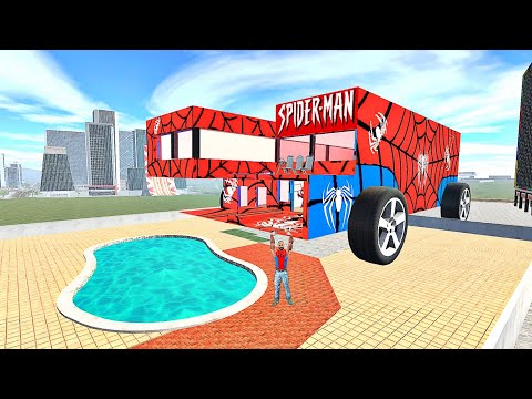 Franklin Change House To Spiderman Bus in Indian Bike Driving 3D