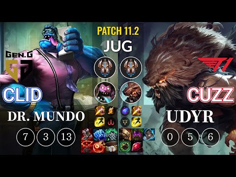 GEN Clid Dr. Mundo vs T1 Cuzz Udyr Jungle - KR Patch 11.2
