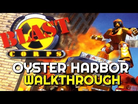 Blast Corps - OYSTER HARBOR Walkthrough (Rare Replay)