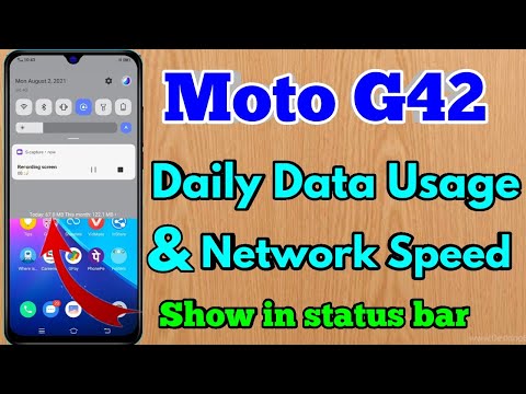 how to show daily data usage in moto g42 | moto g42 show daily data usage