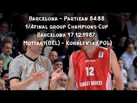 Barcelona - Partizan 84:88, 1/4final group Champions Cup, Barcelona 17.12.1987.