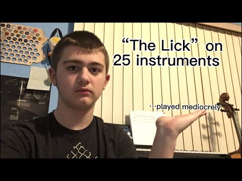 The lick played on 25 instruments