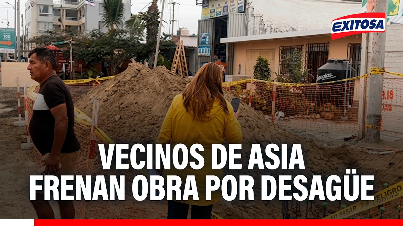 🔴🔵 Vecinos de Asia con temor por riesgos ambientales ante obra de alcantarillado