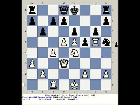 Uribe, Mauricio vs Postny, Evgeny | World Chess U18 1999, Oropesa del Mar Spain