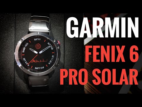 New Garmin Fenix 6 Pro Solar Schwarz/Titan DLC Titan | Overview | 010-02410-23 | Olfert&Co