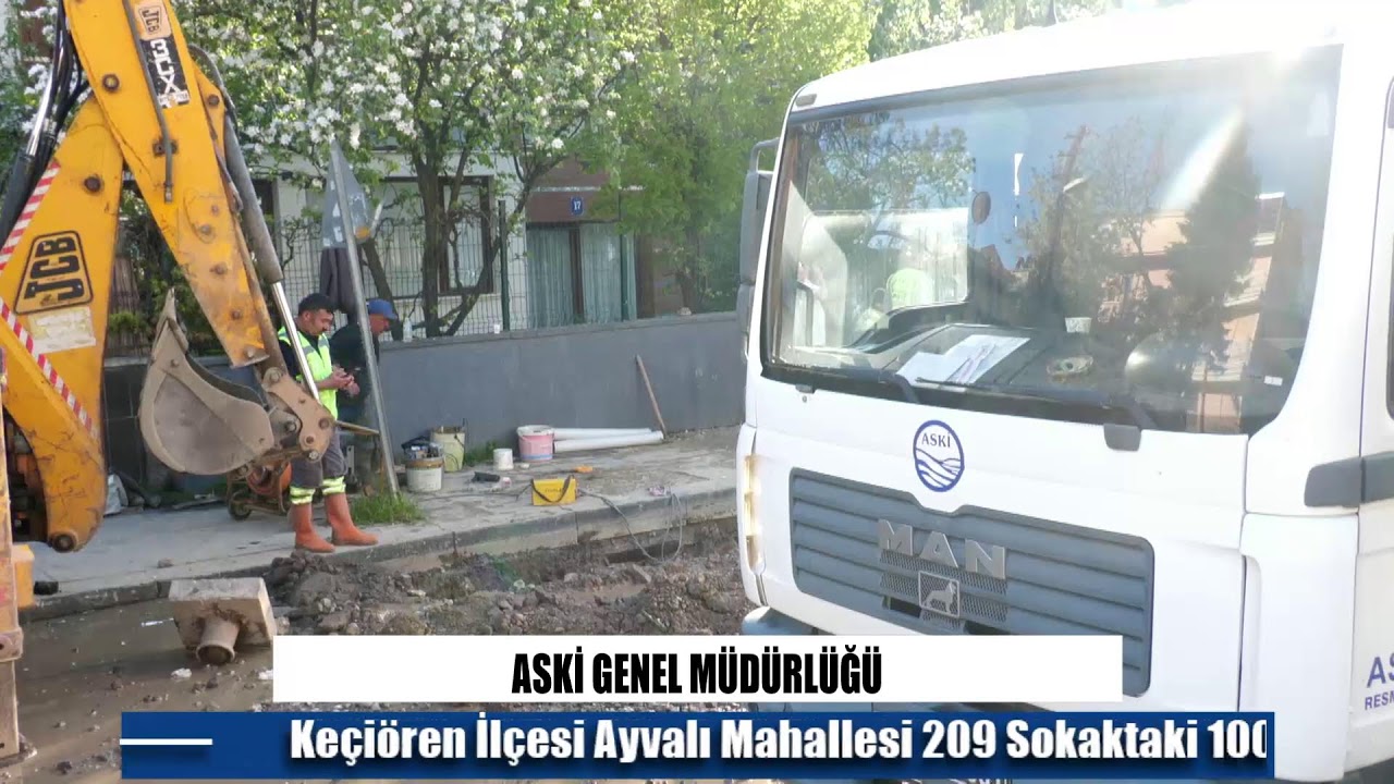 Keçiören İlçesi Ayvalı Mahallesi 1000'lik İçme Suyu Hattında Arızaya Ekiplerimiz Müdahale Ediyor
