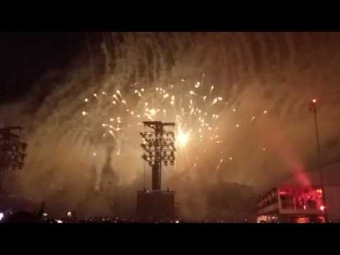 Amazing Fireworks AT the end of ParookaVille AT Airport Weeze 2016-07-16