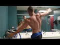 Arm workout session #2 today post training posing - men's physique bodybuilding